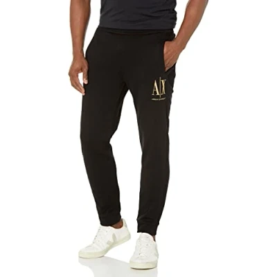 Afbeelding van Armani Exchange heren Slim fit joggingbroek met logo in de kleur Zwart, maat: XL