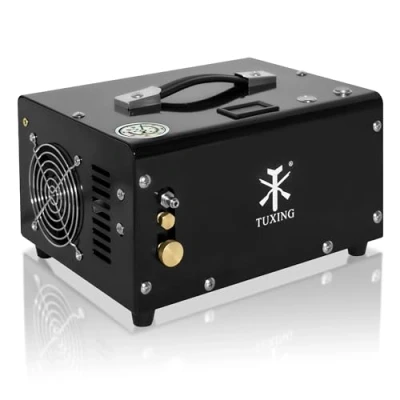 Afbeelding van TUXING 4500Psi/300Bar PCP luchtcompressor, olie / watervrij, geweer Paintball aangedreven door 12V auto DC of thuis 220V AC met stroomomvormer en ingebouwd wateroliefilter