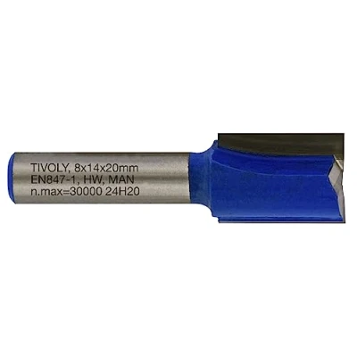 Afbeelding van Tivoly XT60642067838 Rechte bovenfrees 2 diamantgeslepen snijkanten Ø 14 mm