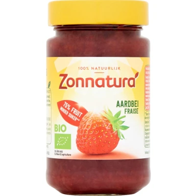 Afbeelding van 6x Zonnatura Fruitspread Aardbei Biologisch 250 gr