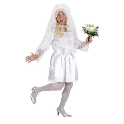 Afbeelding van Feesten &amp; Gelegenheden kostuum Mannelijke Bruid XL Vrijgezelle Bachelor Carnaval Verkleedkleding
