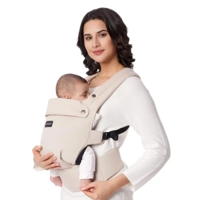 Afbeelding van Momcozy Babydrager van pasgeborene tot peuter een ergonomische, behaaglijke en lichtgewicht draagzak voor 3,2 20 kg, moeiteloos om te doen, ideaal handenvrij ouderschap, verbeterde lendensteun,