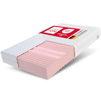 Afbeelding van FDM Matras 120x200 cm COMFORT DUO MAX PLUS Koudschuimmatras 7 comfortzones Hardheidsgraad H3 en H4 HR schuim 24 Hoog Dubbelzijdig Oprolbaar met Hypoallergene Wasbare Premium Tijk Oeko Tex