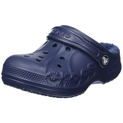 Afbeelding van Crocs Unisex Child Baya gevoerde klomp, marine/marine, 3 Little Kid
