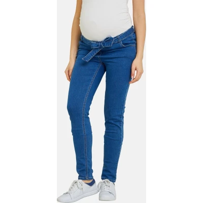 Afbeelding van Vertbaudet Molton slim zwangerschapsbroek met denim look