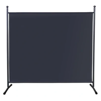 Afbeelding van Paravent, 180 x 178 cm, stof, ruimteverdeler, groot, tuin, scheidingswand, balkon, inkijkbescherming, grijs