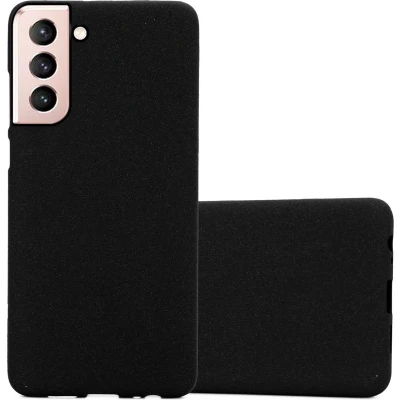 Afbeelding van Cadorabo Hoesje geschikt voor Samsung Galaxy S21 5G in FROST ZWART Beschermhoes gemaakt van flexibel TPU silicone Case Cover