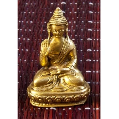 Afbeelding van Amoghasiddhi Boeddha messing 7,5 cm