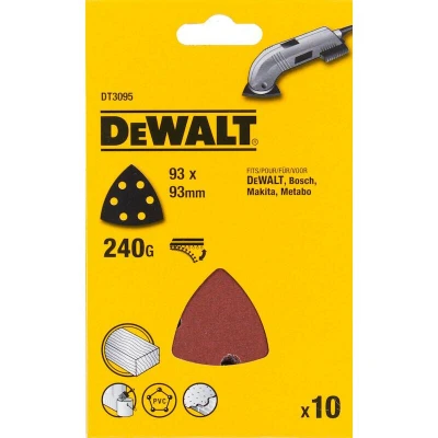 Afbeelding van DeWalt Accessoires Deltaschuurpapier, 93x93mm, 6 gaten (D26430), K240 DT3095 QZ