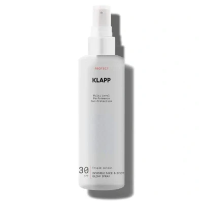 Afbeelding van Klapp Multi Level Performance Sun Protection Triple Action Invisible Face &amp; Body Glow Spray 30 SPF