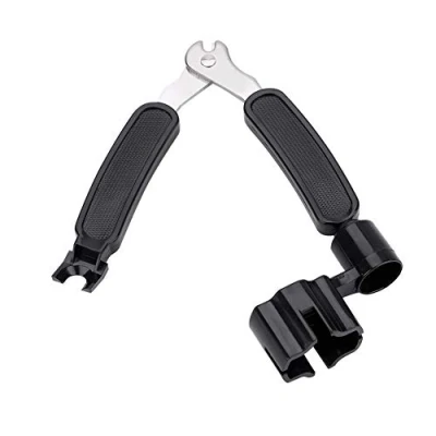 Afbeelding van Gitaar String Cutter, Zwart 3 In 1 Winder Cutter Bridge Pin Puller voor Basgitaar
