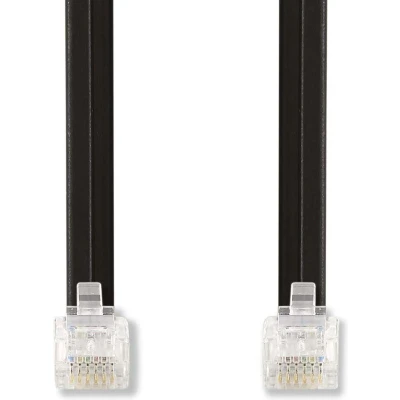 Afbeelding van Telecomkabel RJ12 Male 1.00 m Kabel design: Plat Nedis