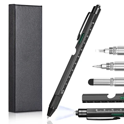 Afbeelding van Vinabo Cadeau voor heren, Kerstmis, 9 in 1 multifunctionele pen, originele kerstideeën mannen, grappige technische gadgets hem, papa, verbinden