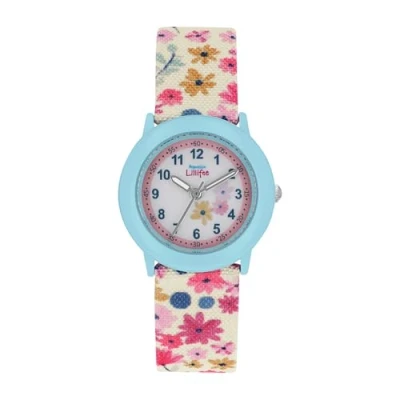 Afbeelding van Prinzessin Lillifee Meisjes Kinder Quartz Horloge Analoog met Textiel Band, Blauw, 3 bar Waterbestendig, Wordt geleverd in een Geschenkdoos, 2039503