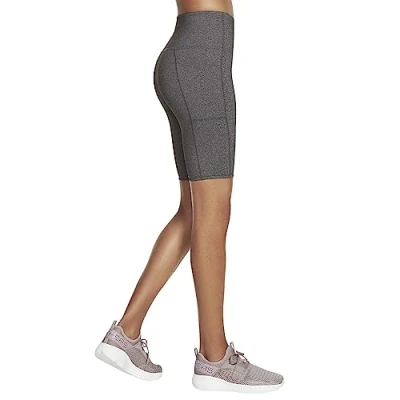 Afbeelding van Skechers Go Walk High Waisted Bike Short, Vrouwen, Grijs, Shorts, maat: M