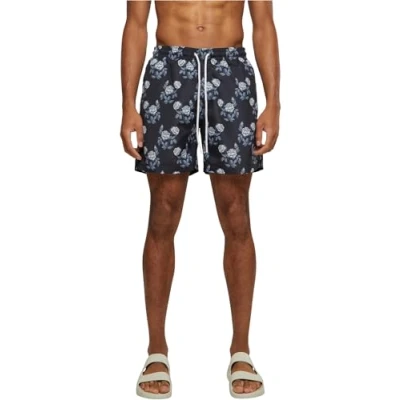 Afbeelding van Urban Classics Pattern Zwemshorts, Heren, Maat: Medium, Black/rose