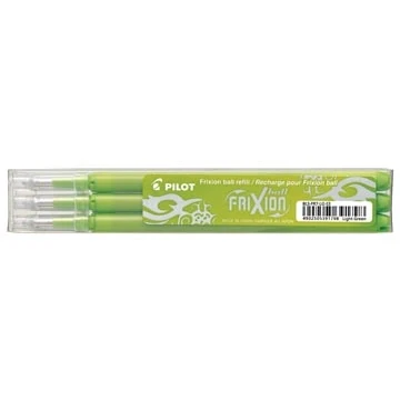 Afbeelding van Pilot vullingen voor Frixion Ball en Clicker, licht groen , etui met 3 stuks rollervulling