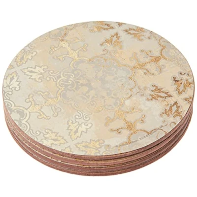 Afbeelding van Creative Tops Placemats met kurk achterkant, bedrukt, rond, kurk, onderzetters