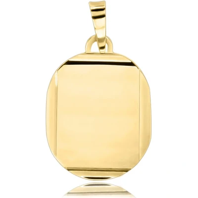 Afbeelding van Juwelier Zwartevalk 14 karaat gouden plaat graveer hanger 14.101.096