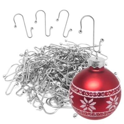 Afbeelding van COM FOUR® 100x haak voor kerstboomversiering Dubbele Perfect decoratieve hanger