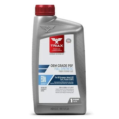 Afbeelding van TRIAX Synthetic OEM Power Stuurvloeistof, universeel, Arctische graad 45 C koude vloeistof, past op de meeste Aziatische, Amerikaanse en Europese auto&#039;s, volledig synthetisch met esters (1 kwart)