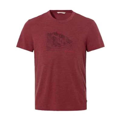 Afbeelding van Vaude Tekoa Tshirt print, Heren, Maat: Small, Carmine
