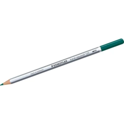 Afbeelding van Staedtler 125 38 karaat aquarel kleurstift, waterschilderbaar, 6 stuks in kartonnen etui, zeegroen
