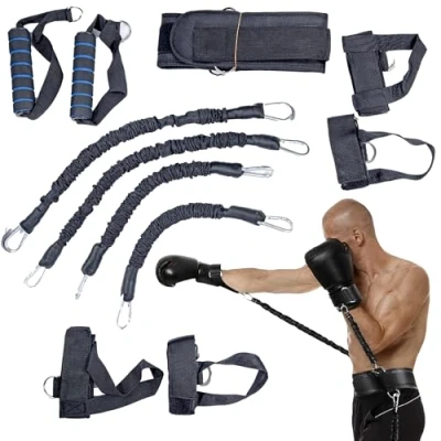 Afbeelding van MuscleForge® set weerstandsbanden voor boksen en snelheidstraining, trainingsbanden motortraining in voetbal taekwondo, bokstraining thuis