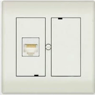 Afbeelding van Wandcontactdoos Technetix in / opbouw RJ45 [CLICK 50]