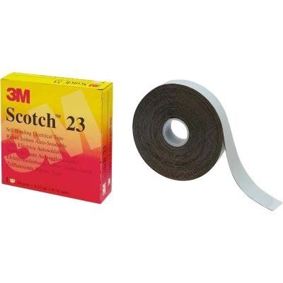 Afbeelding van 3M Scotch 23 Zelffuserende Rubber Tape Zwart 9.15m X 25 Mm