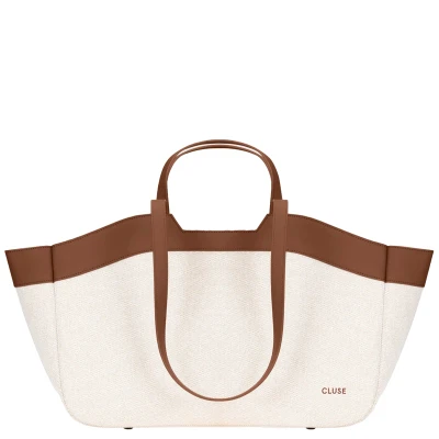 Afbeelding van Cluse Grote Shopper Schoudertas Canvas Tote Bag Bruin
