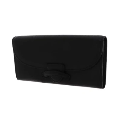 Afbeelding van COCCINELLE Leren Portemonnee Tessa Flap Wallet Noir Zwart