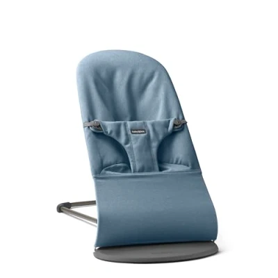 Afbeelding van BabyBjörn Wipstoel Bliss Geweven mélange Blauw Ergonomisch Verstelbaar Inklapbaar