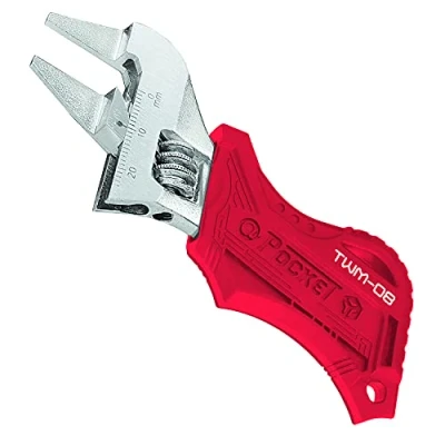 Afbeelding van Smart&#039; Verstelbare Sleutel (Stubby Type) met Dunne, Super Slim 2mm Jaws. ENGINEER twm 08, Rood, 110mm