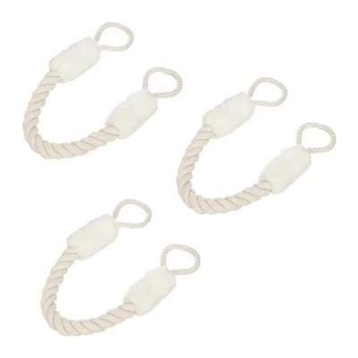 Afbeelding van Relaxdays deurstopper touw set van 3 vingerbescherming kinderen 60 cm deurklink