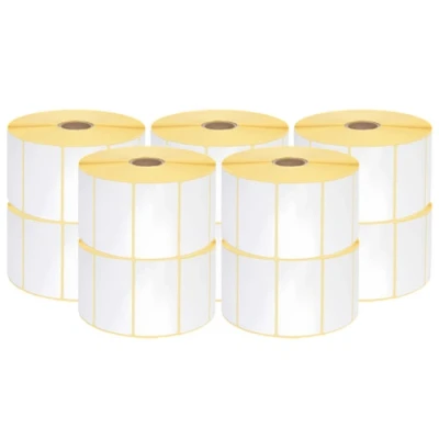 Afbeelding van Geschikt voor 10x Zebra compatible labels, 57 mm x 32 Alleeninkt