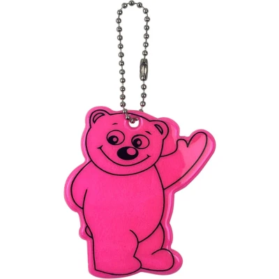 Afbeelding van Reflecterende sleutelhanger 1 stuks Beer Roze