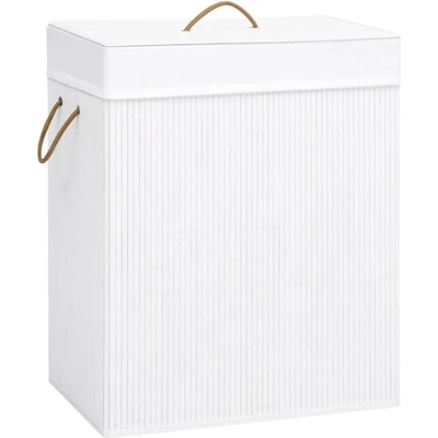 Afbeelding van Wasmand met 1 vak 83 L bamboe wit