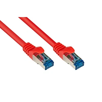 Afbeelding van S/FTP CAT6a 10 Gigabit netwerkkabel / rood LSZH 30 meter