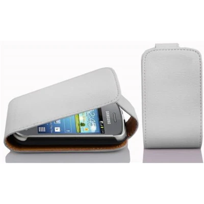 Afbeelding van Cadorabo Hoesje geschikt voor Samsung Galaxy POCKET NEO in MAGNESIUM WIT Beschermhoes flip design Case Cover van getextureerd imitatieleer