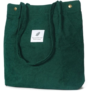 Afbeelding van Ibenzoa® Stijlvolle en Ruime Corduroy Schoudertas voor Dames met Multifunctioneel Gebruik