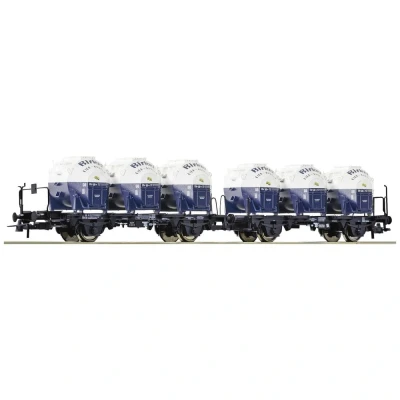 Afbeelding van Roco 6600053 H0 dubbele wagon van de DB