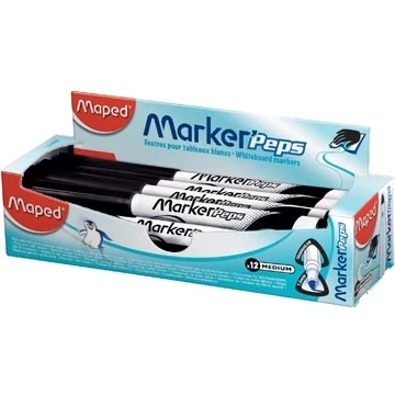 Afbeelding van Maped Whiteboard Marker Marker&#039;Peps, schwarz, 12er Display