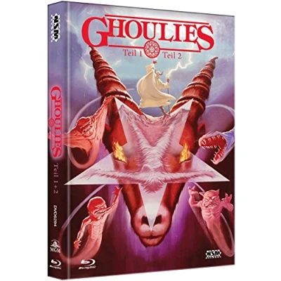 Afbeelding van Ghoulies Teil 1 + 2 Uncut/Double Feature Mediabook Limited 444 Edition (2 Blu rays DVDs)