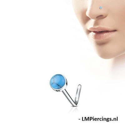 Afbeelding van Neuspiercing turquoise