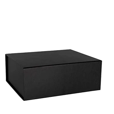 Afbeelding van Ideen mit Herz Vouwdoos met magneetsluiting, geschenkdoos, 21 x 17,3 8,2 cm, ideale geschenkverpakking voor bruiloft, Kerstmis, verjaardag en meer, zwart