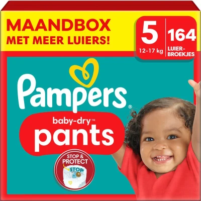 Afbeelding van Pampers Baby Dry Pants Luierbroekjes Maat 5 164 stuks Maandbox