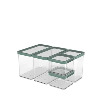 Afbeelding van Rotho Loft Set opbergblikken 5 stuks LOFT, Kunststof (PP) BPA vrij, transparant, (32.3 x 22.3 16.6 cm)