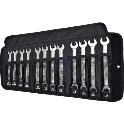 Afbeelding van SW Stahl 03510L ringratelsleutelset 8 19 mm 12 delig I ringsleutel 72 tanden steeksleutel met ringratel
