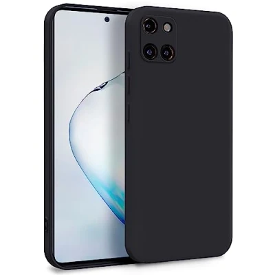 Afbeelding van MyGadget Beschermhoesje voor Samsung Galaxy Note 10 Lite van TPU siliconen, tweelaagse beschermhoes, schokbestendig, ultra bescherming, zwart